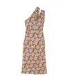 Versace One-shoulder Stretch Crepe Jersey Cocktail Dress In Brown