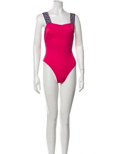 Pre-owned Versace One-piece In Pink