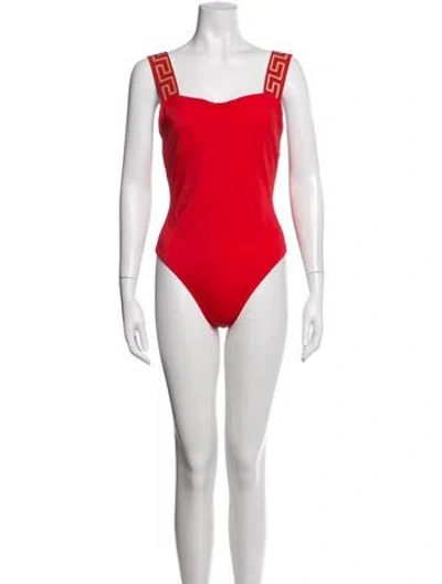 Pre-owned Versace One-piece In Red