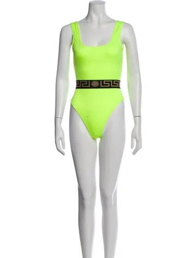 Pre-owned Versace One-piece In Yellow