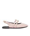 Versace Open-heeled Ballet Shoes In Nude