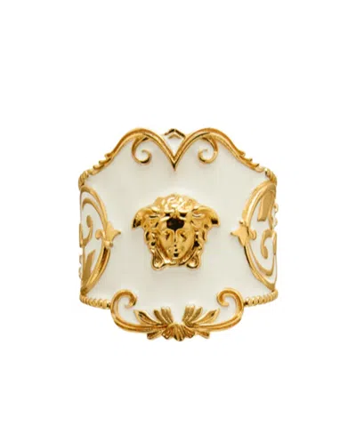 Versace Open Ring In White