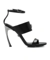 Versace Open Toe High Heel Sandals In Black