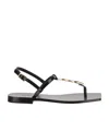 Versace Open-toed Flat Sandals In Black
