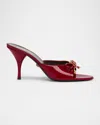 Versace Red Opera Bow Patent 85 Mm Heeled Sandals