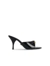 Versace Opera Bow Ballet Mules In Patent Leather