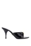 Versace 'opera Bow Patent Leather Mules In Black