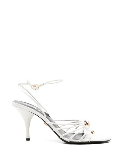 Pre-owned Versace Opera Bow-detail Sandals In White
