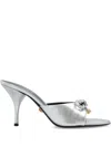 Versace Opera Bow Slide Sandal In Grey