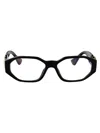 Versace 56mm Irregular Optical Glasses In Black