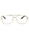Versace 57mm Irregular Square Optical Glasses In Gold