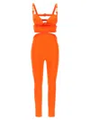 Versace Holiday Capsule 'medusa '95' Jumpsuit In Orange