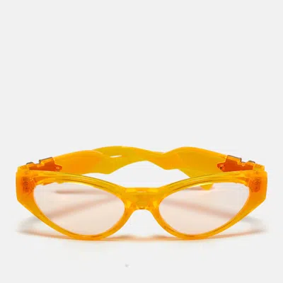 Versace Orange Mod 4373 Medusa Cat Eye Sunglasses In Brown
