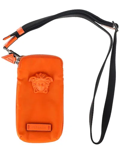 Versace Orange Nylon La Medusa Mini Bag (authentic Pre-loved)
