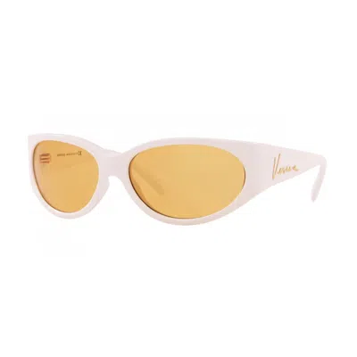 Versace Orange Oval Men's Sunglasses Ve4386 401/7 62 In Yellow