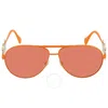 Versace Orange Pilot Unisex Sunglasses Ve2249 148574 65 In Orange