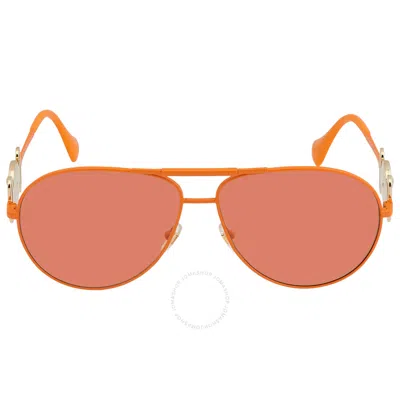 Versace Orange Pilot Unisex Sunglasses Ve2249 148574 65
