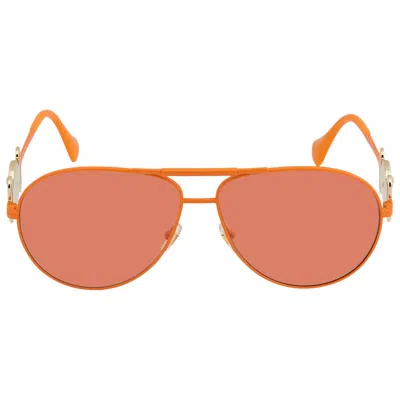 Versace Orange Pilot Unisex Sunglasses Ve2249 148574 65 In Multi