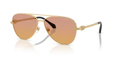 Versace Orange Pink Gradient Pilot Men's Sunglasses Ve2283 1002el 61 In ["pink","orange","gold Tone"]