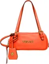 Versace Tag Bowling Leather Shoulder Bag