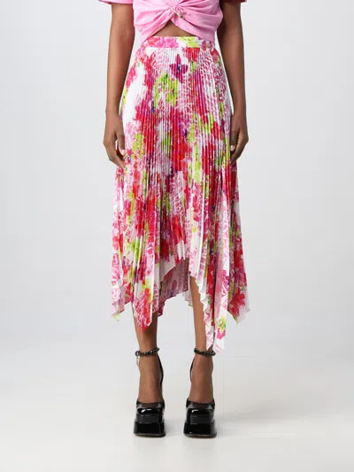 VERSACE ORCHID VERSACE SKIRT IN PLEATED FABRIC,375144001