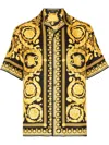 Versace Ornate Baroque Patterned Shirt In Yellow