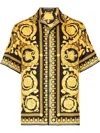 Versace Ornate Baroque Patterned Shirt In Yellow