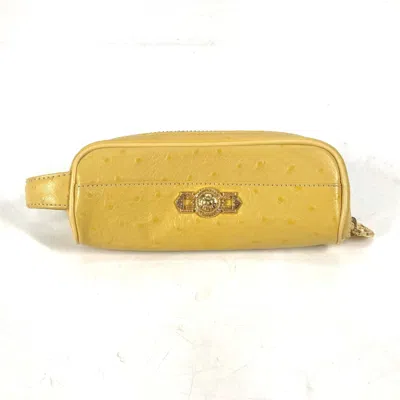 Pre-owned Versace Other Pouch () In Yellow