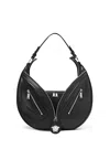 Versace Small Smooth Leather Top Handle Bag In Black
