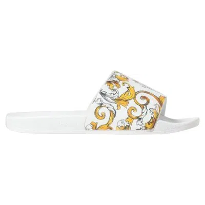 Versace Outline Baroque Slider In White