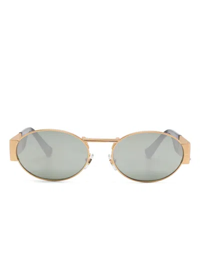 Versace Oval-frame Sunglasses In Black