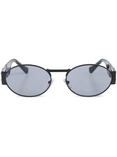 Versace Oval-frame Sunglasses In Black