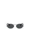 Versace Oval-frame Sunglasses In Black