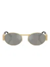 Versace Full Frame Sunglasses In Gold