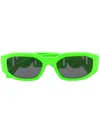 Versace Oval Frame Sunglasss In Green