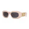 Versace Oval Full Rim, With A Fuchsia Frame And Dark Grey Lens. In Pink