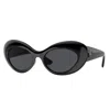 Versace Grey Cat Eye Ladies Sunglasses Ve4456u Gb1/87 52 In Black
