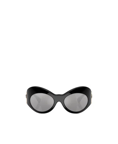 Versace Eyewear Irregular Frame Sunglasses In Black