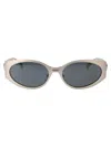 Versace Logo-plaque Oval-frame Sunglasses