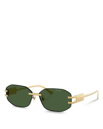 Versace Oval Sunglasses, 58mm In Gold