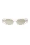 Versace Oval Sunglasses In Crystal