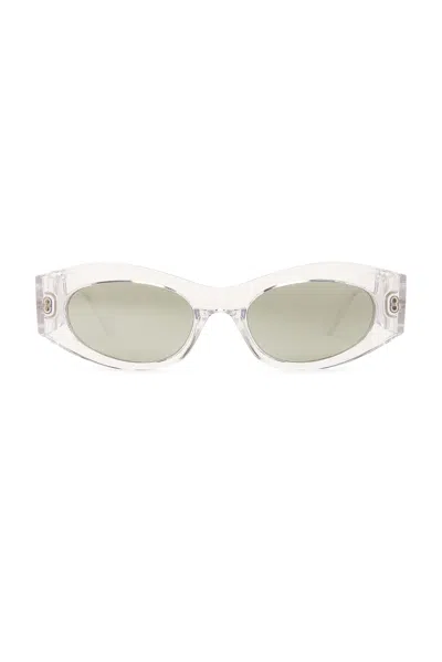 Versace Oval Sunglasses In Crystal