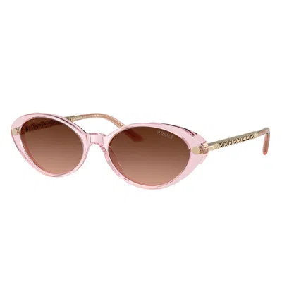 Pre-owned Versace Oval Women's Sunglasses In Pink (ve_4469_54725m)