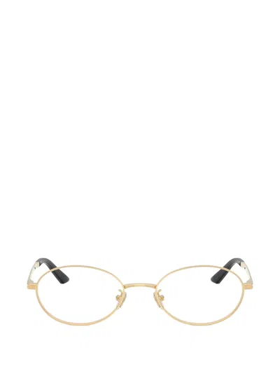 Versace Oval-frame Glasses In 골드 톤