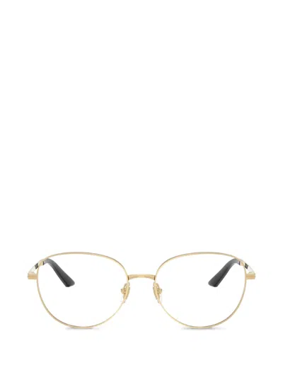Versace Oval-frame Glasses In Gold
