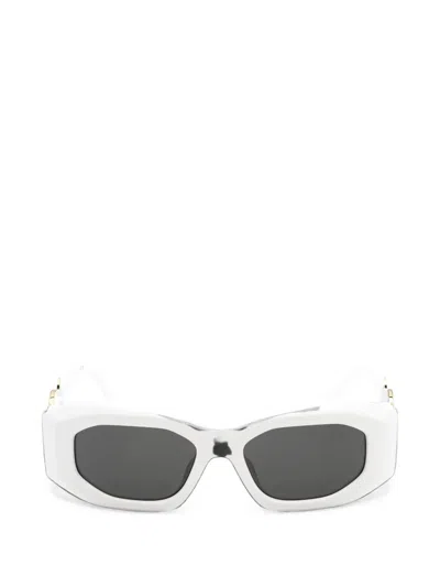 Versace Oval-frame Sunglasses In Black