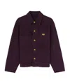 Versace Overdyed Cotton Canvas Chore Jacket In Black