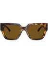 Versace Oversize-frame Sunglasses In Braun