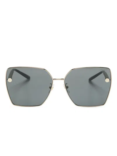 Versace Oversize-frame Sunglasses In Gold