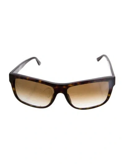 Pre-owned Versace Oversize Gradient Sunglasses In Brown